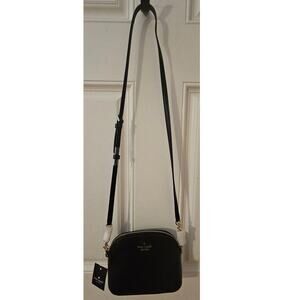 NWT Kate Spade Saffiano Leather Small Dome Crossbody Spencer Black KF637